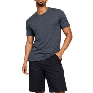 Unbound Merino Men's Charcoal Gray Crew Neck Short Sleeve T-Shirt Size L